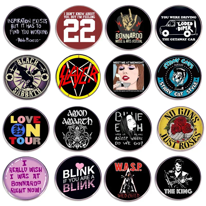 Cartoon Pop Rock Band Brooch Punk Music Badge Backpack Pin Fan Collection Medal Gift Band Jewelry Accessories Wholesale