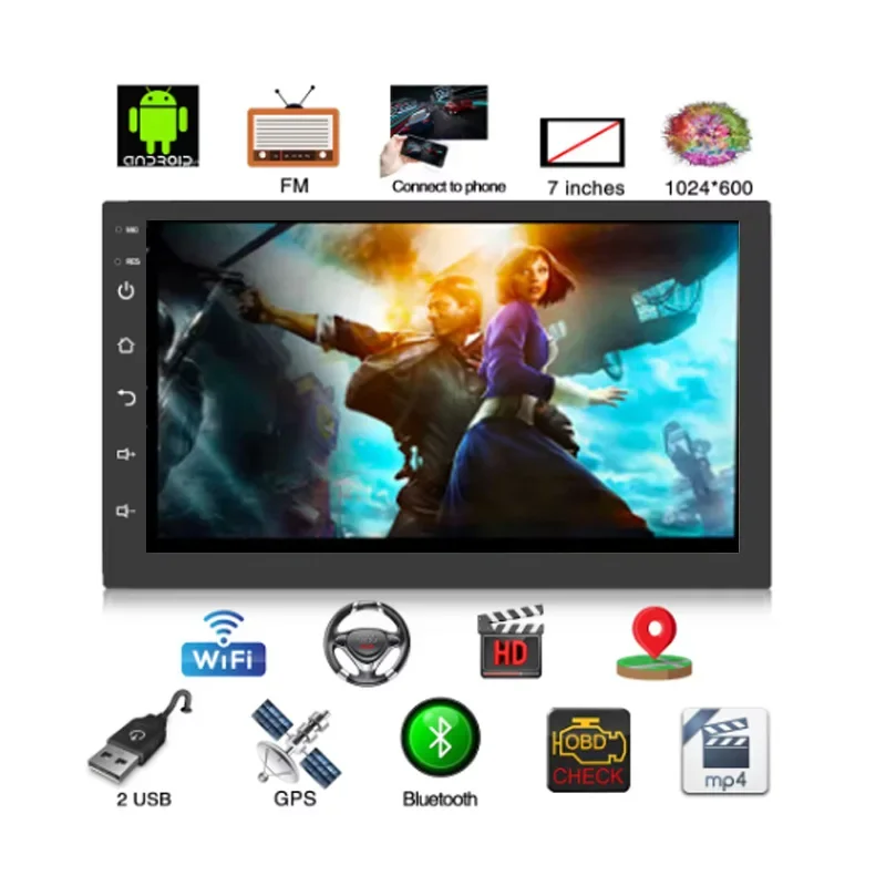 New 7-inch Android Universal Navigation Car MP5 Player Android GPS Navigation Wireless Carpiay All in One Machine