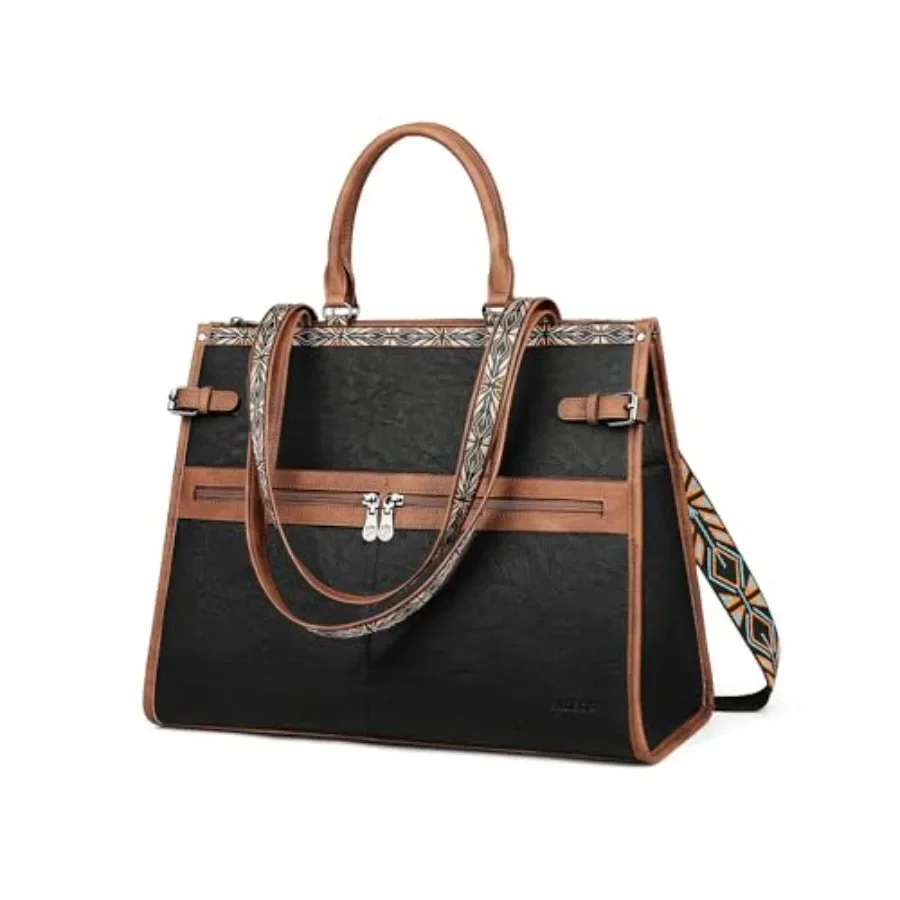 

Laptop Bag for Women Designer PU Leather Large Tote Bags Backpack Purses with 15.6 Laptop Compartment Shoulder Handbag