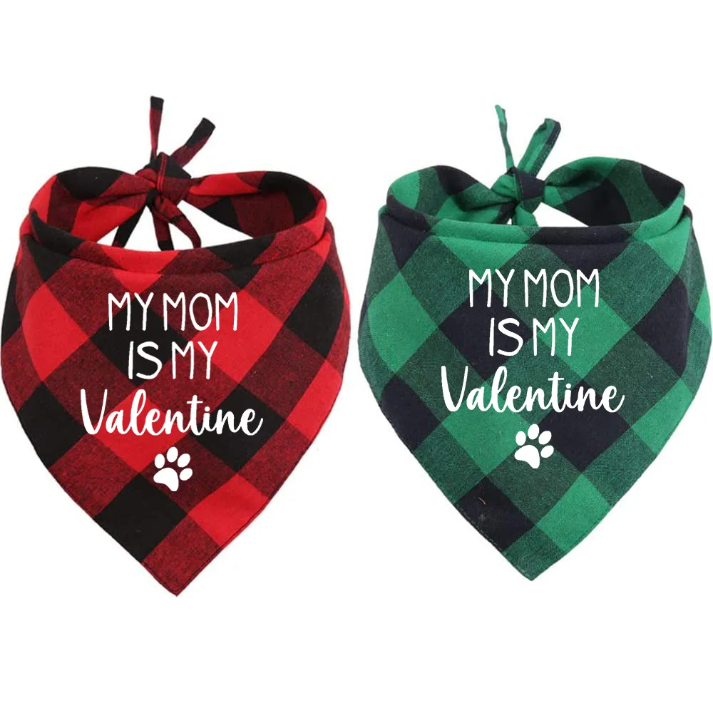 2 Pack Valentines Dog Bandanas Valentine’s Day Dog Bandanas Scarf Pet Valentine’s Day Bandanas Outfits for Small Medium Pets