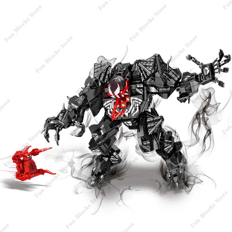 Marvel Superhero Movie Carnage Battle Venom VS Spiderman Model Building Blocks Bricks Sets Figures Kids Toys For Children Gifts