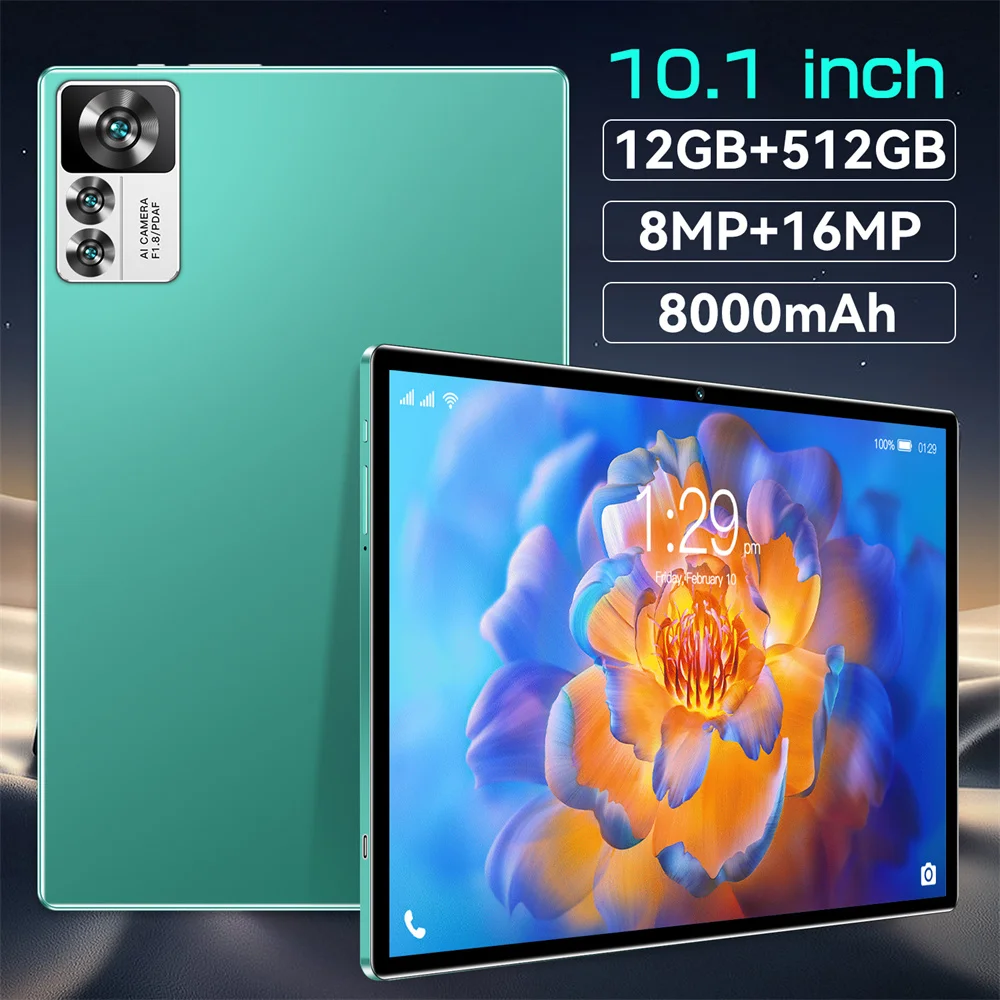 

Tablet Global Version 12S Pro Tablets 5G Dual SIM 16GB+1TB Face Recognition Tablet PC Android 13 Tab 2025 For Children's Kids