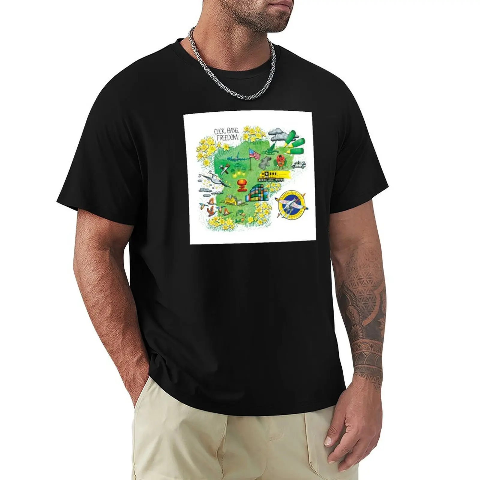 Crane Army Ammunition Activity Map T-Shirt Plus Size Lightweight Tee Shirt