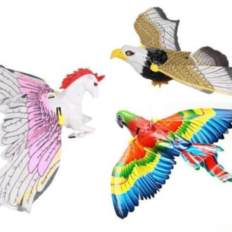 Novelty Flash Simulation Electric Flying Eagle Bird Rotate Interactive Toys Children Kids