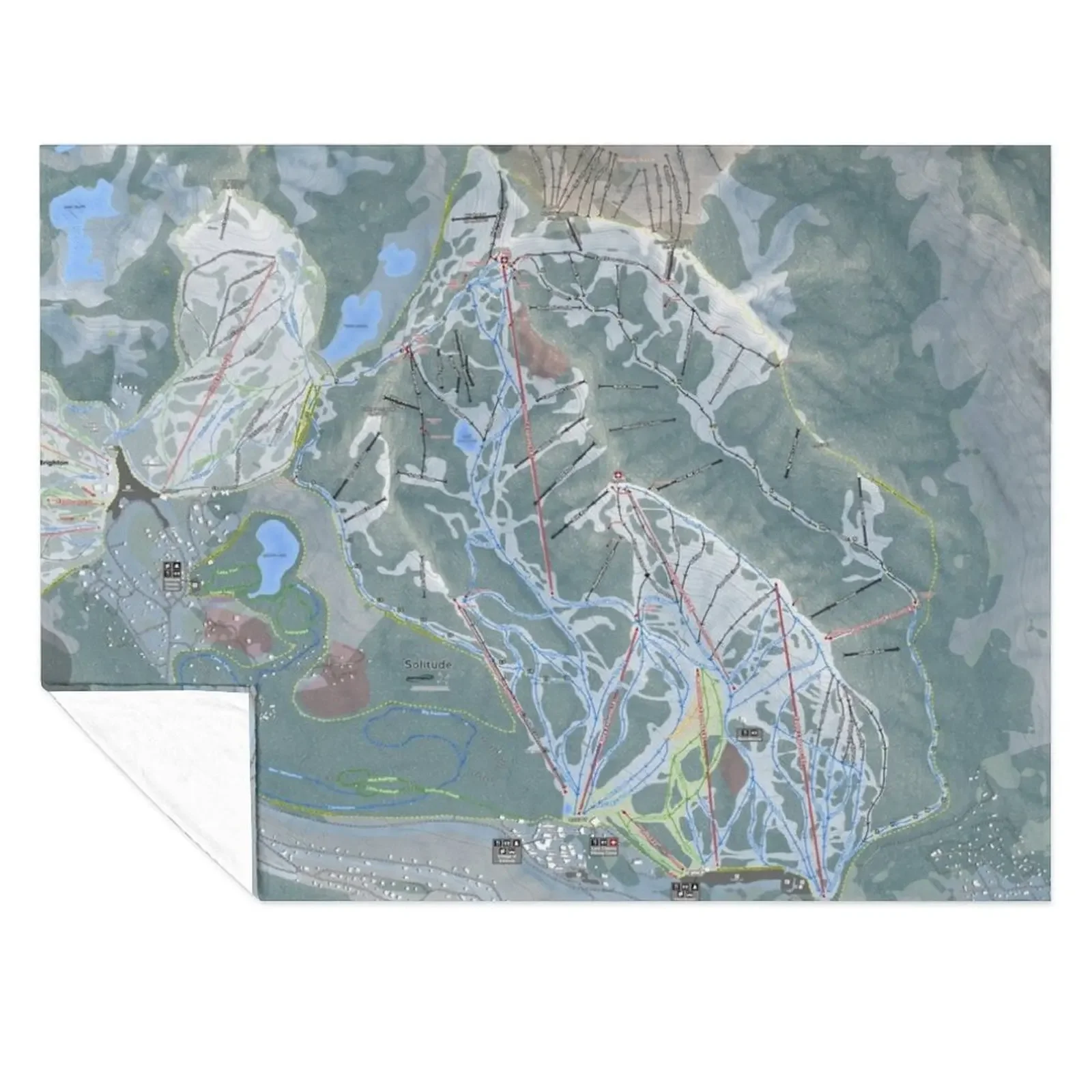 

Solitude Resort Trail Map Throw Blanket heavy to sleep Furrys Designers manga Blankets