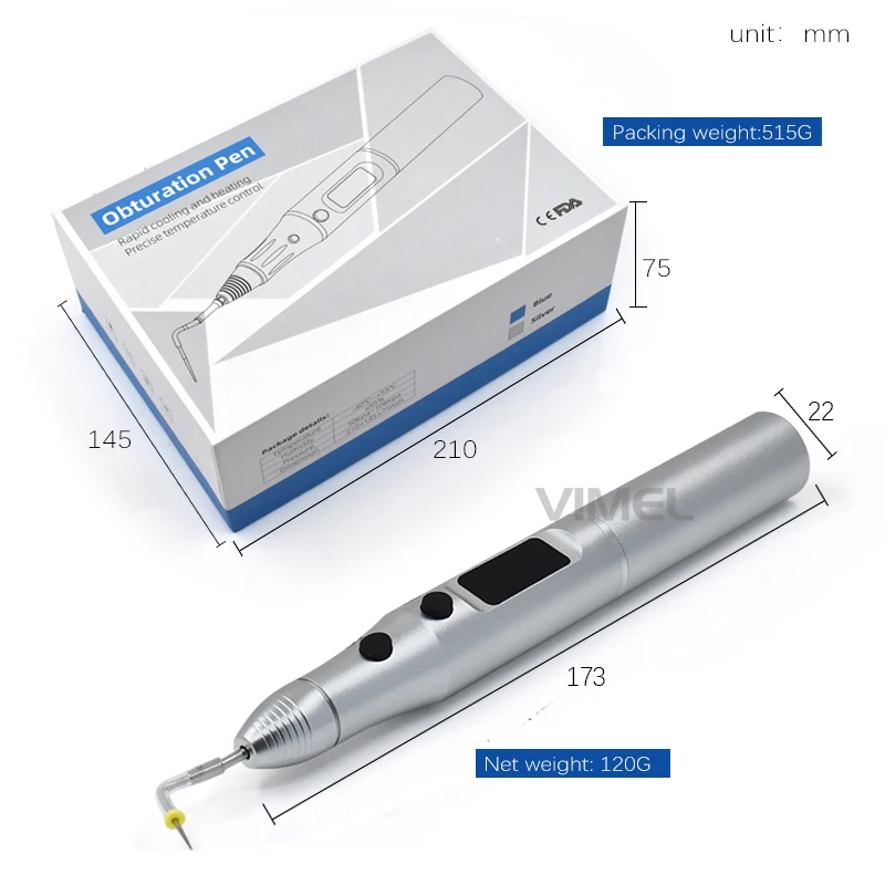 

Стоматологическая обтурационная ручка 2200 мАч, машина для наполнения гуттаперча, эндообтурационная система с 2 разными насадками