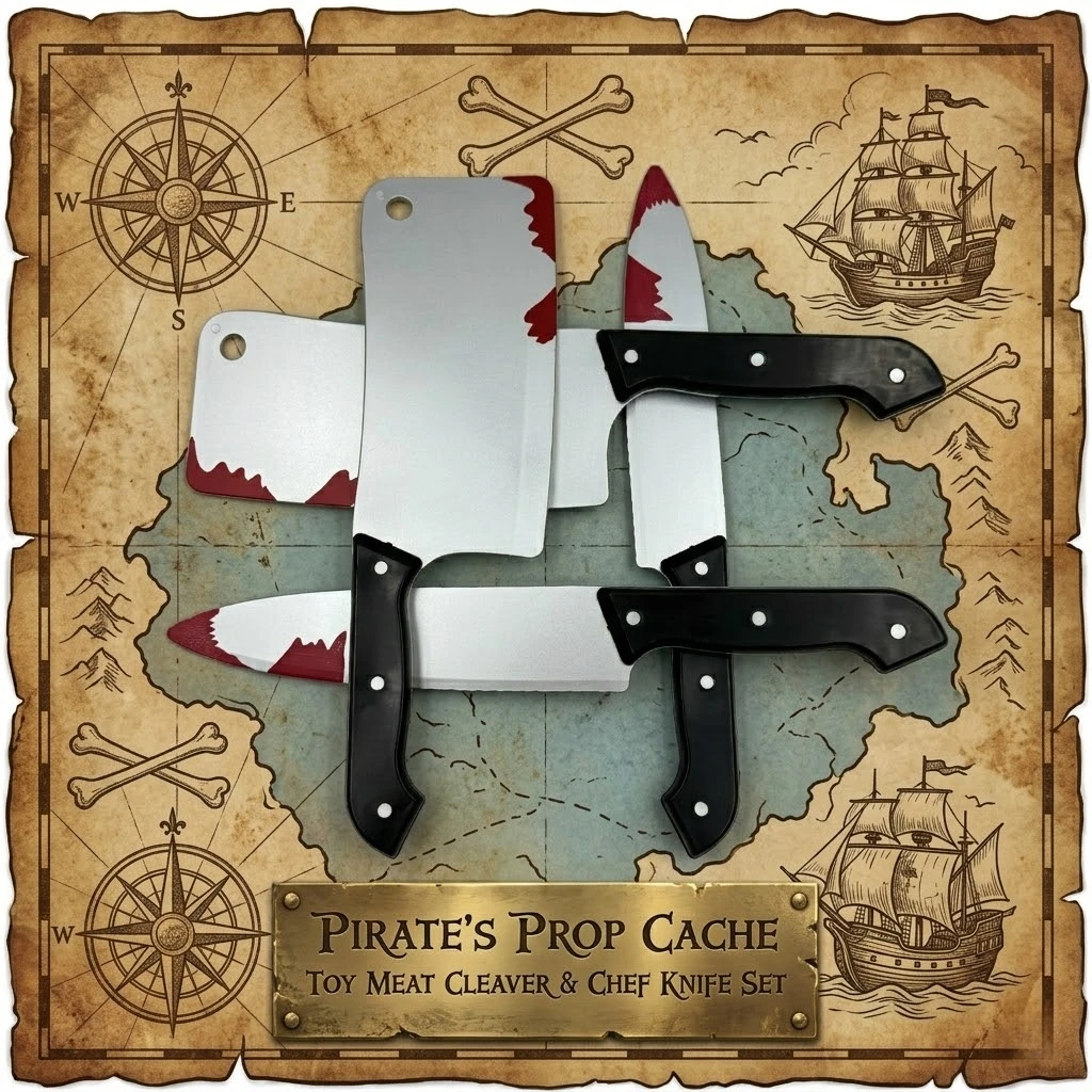 Realistic Plastic Fake Knife With Red Stain – Halloween Deco