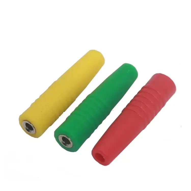 【10-1PCS】 Brass 4mm Insulated Banana Female Jack Plug Wire Solder Connector Red Yellow Green Blue Black