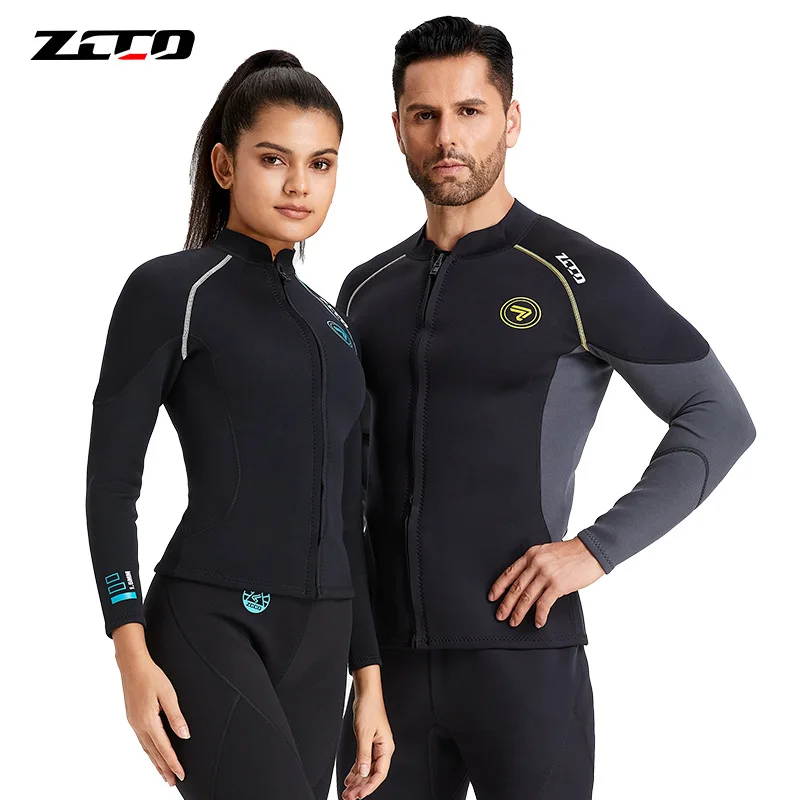 

ZCCO 1.5MM Men's Women's Split Top Long Sleeve Wetsuit Surfing And Diving Fishing and Hunting Snorkeling Warm Suit Diving Gear