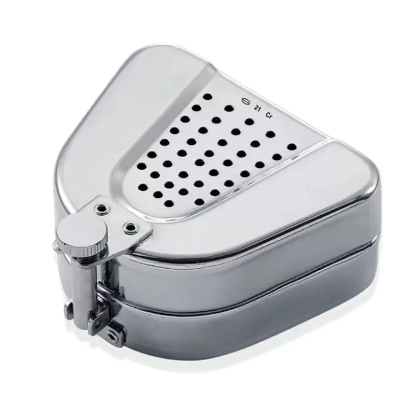 Copper Dental Gypsum Duplicating Case Tooth Model Molding Container For Professional Dental Lab Denture Prototype Making