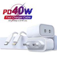 PD 40W Fast Charger For iPhone 16 15 14 13 12 11 Pro Max Mini 7 8 Plus XR Type C Cable Fast Charging Date Cord Phone Accessories