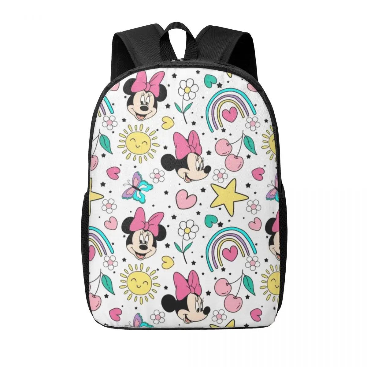 Mochila escolar Disney Mickey Mouse Basic de 17 pulgadas: mochila minimalista y elegante para adolescentes y adultos jóvenes