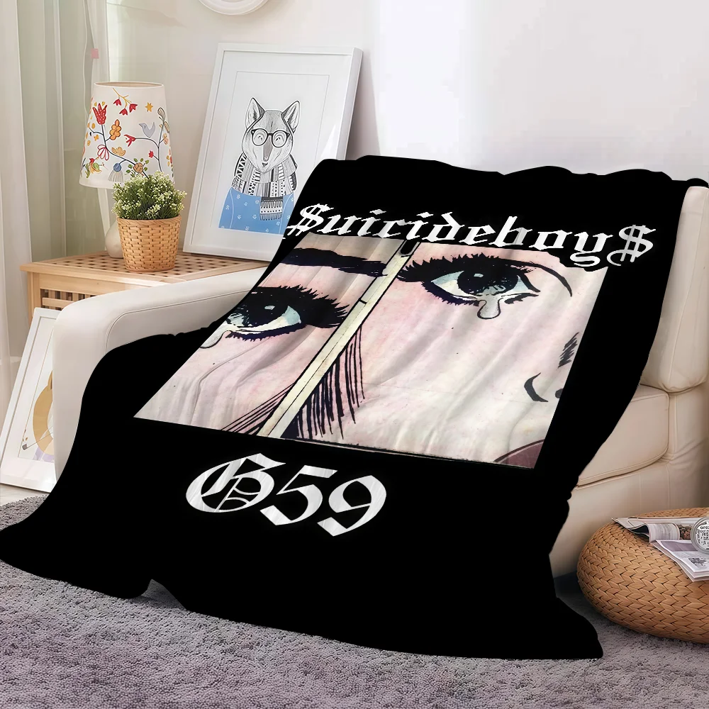 Music group Suicideboy Blanket For Sofa Office Bed Plane Travel Sleep Read Relax Camping Soft And Warm