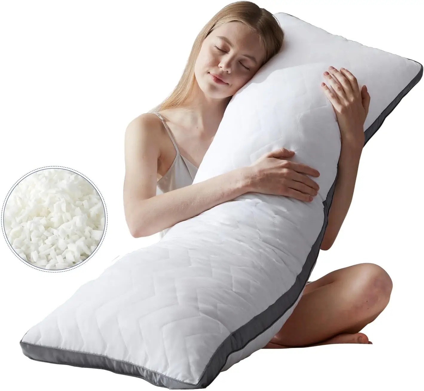 Custom Memory Foam Body Pillow Long Size Soft Bed Pillows for Side Sleepers