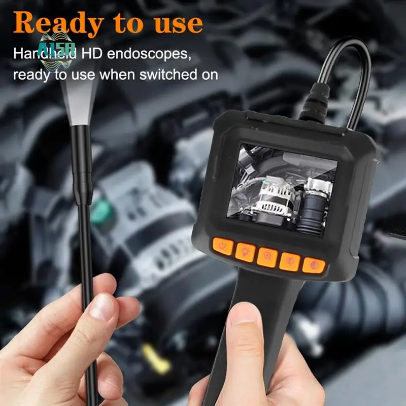 

A15R -Handheld Industrial Endoscope Camera IP67 Waterproof HD1080P 2.4 Inch IPS Screen For Car Pipe Sewer Borescope
