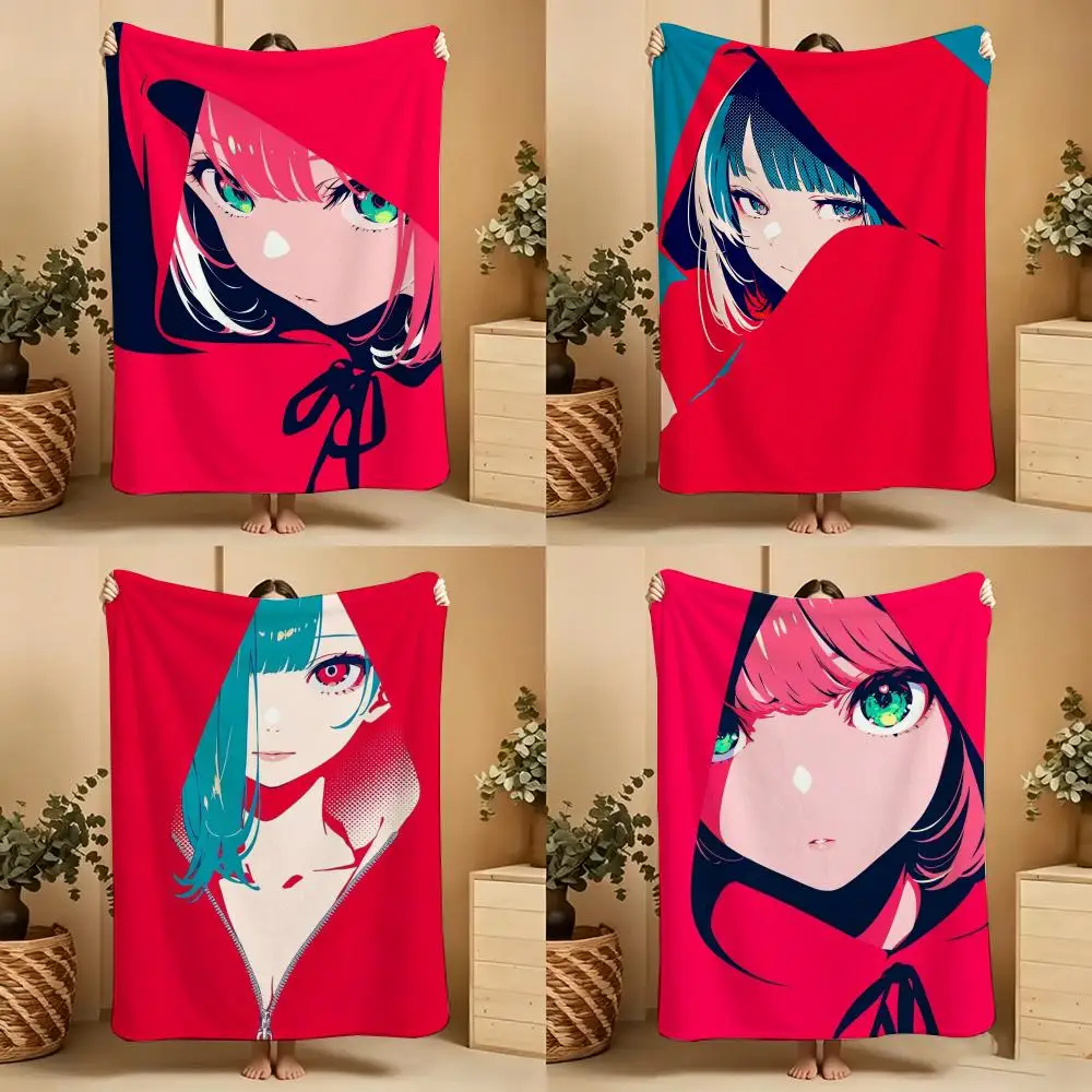 Cartoon pattern R-Red Hood Girls Throw Soft Warm Throw Blanket for Bedroom Living Room Bed Travel Camping Picnic Gift