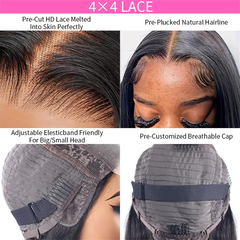 Onda Do Corpo Brasileiro Lace Front Perucas Para Mulheres, HD Transparente, 13x6, Cabelo Humano, 13x4 Frontal Perucas, à Venda