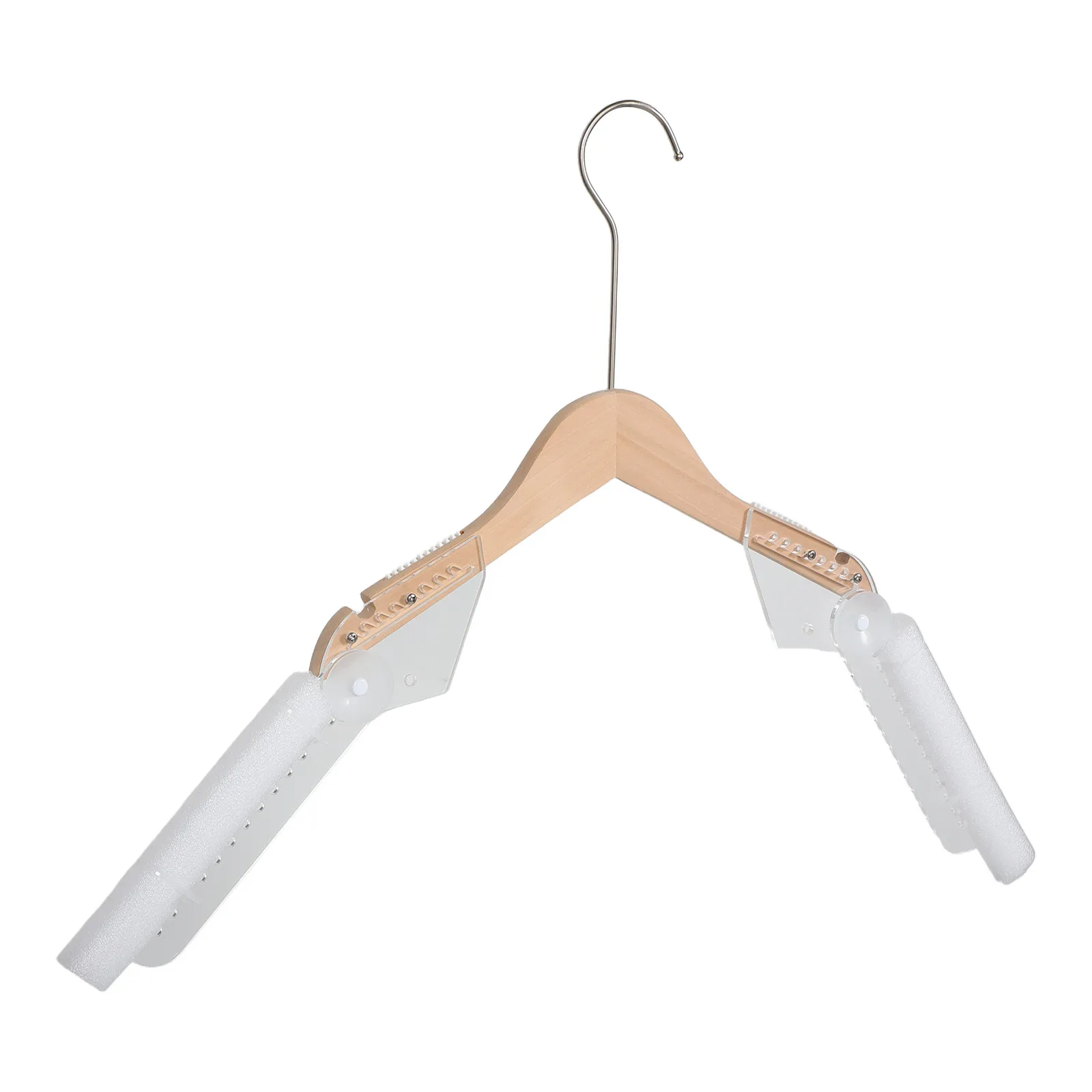 Wooden Adjustable Torso Clothing Display Hanger Flexible Dress Form Holder for Retail Boutiques Skirts Jackets Photography Prop