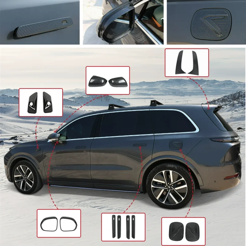 FOR LEADING IDEAL LiXiang L9 2022 2023 Exterior Accessories Car Side Camera Rearview Mirror Rearview Mirror Door Handle Cover