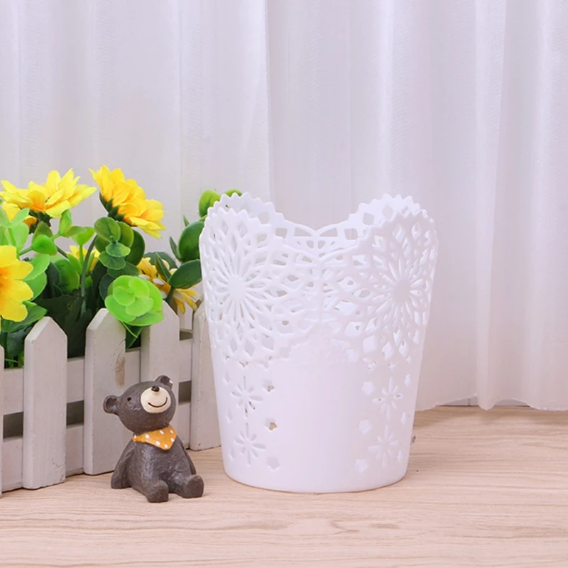 Hollow Flower Brush Storage Pen Pencil Pot Holder Container Desk  Gift