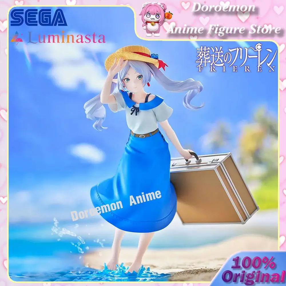 

В наличии: Оригинальная фигурка Sega Luminasta Sousou No Frieren в летнем платье, аниме-персонаж Фрирен, милая эльфийская девушка, кавайная модель, игрушка, украшение