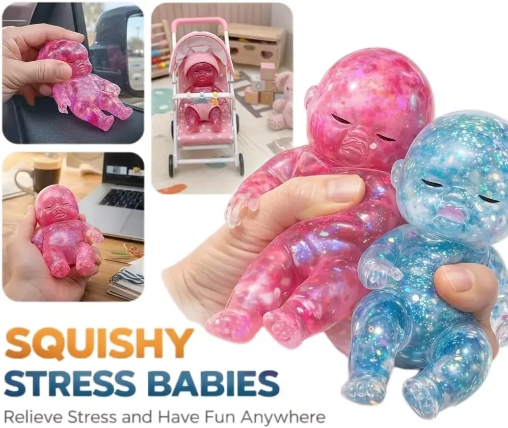 Vivid Sugar Baby Squeeze Toy Squishy Baby Slow Stress Ball Rebound Decompression Toy For Adult Kid Relieve Stress Home Decor image 3
