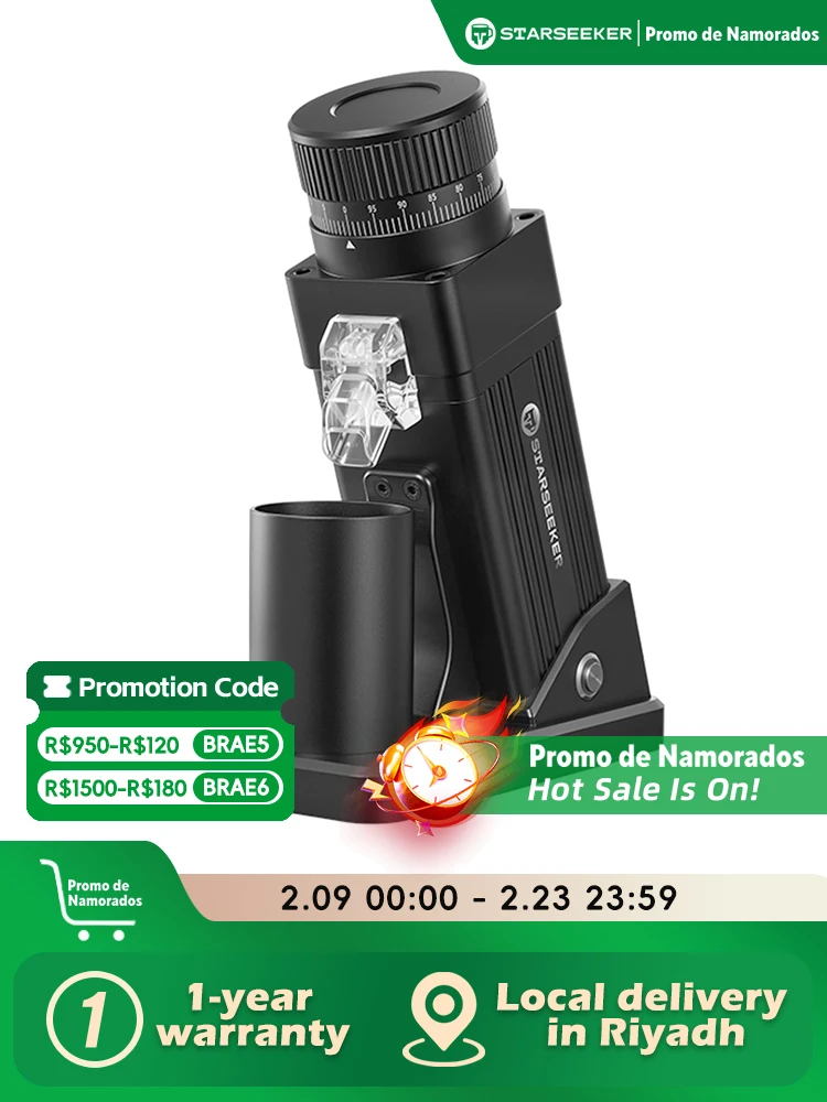 Starseeker e55pro moedor de café elétrico 55mm cone espresso rebarba ajuste finura stepless brew moedor feijão preto branco