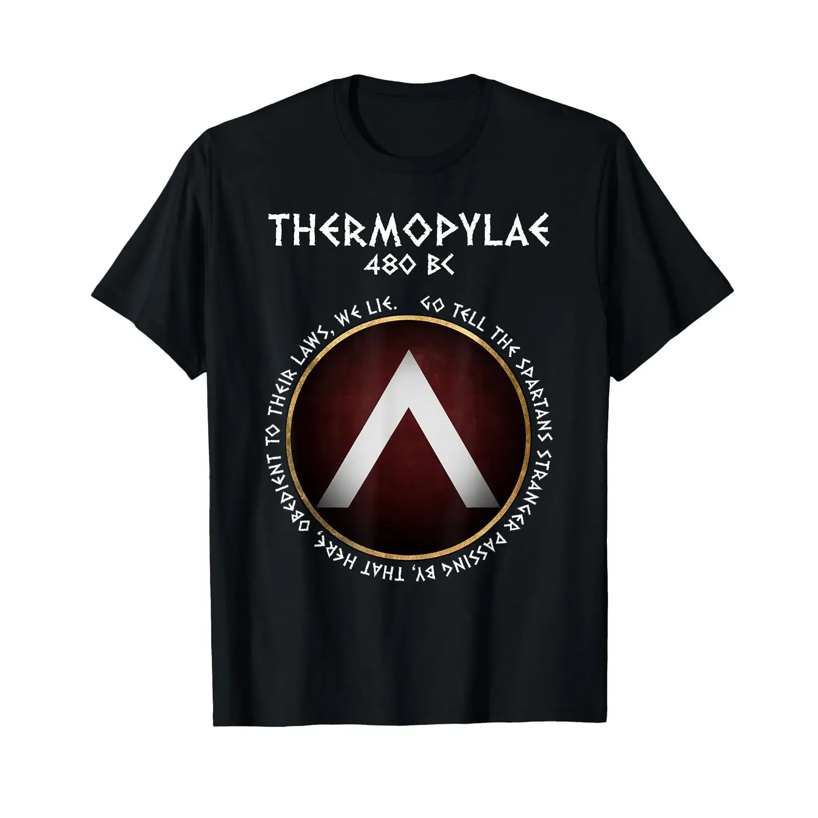 Ancient Battles Thermopylae Epitaph Spartan Lambda T Shirt vintage Washed Stylish Top For Everyday Wear streetwear Slightly