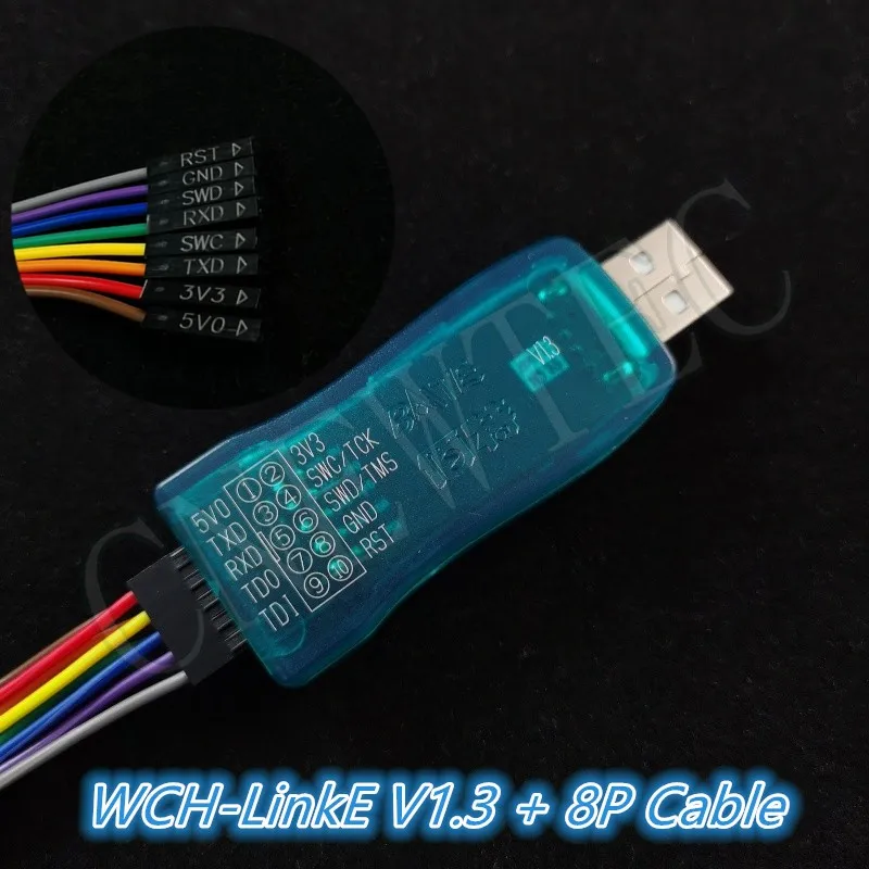WCH-LinkE Mini V1.3 WCH-LinkRV WCH CMSIS-DAP تنزيل مصحح الأخطاء دعم RISC-V ARM CH32V003 CH32F103