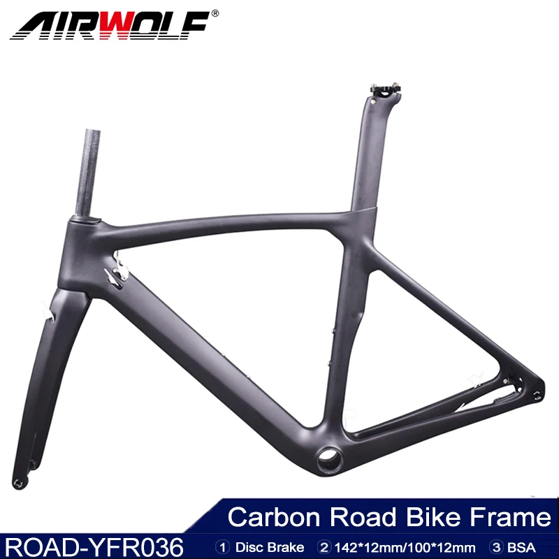 

Airwolf T1100 Carbon Bike Frame BB386 Carbon MTB Frame UD Mountain Bike Frame 142*12 Thru Axle Disc Brake Bicycle Hot Sale