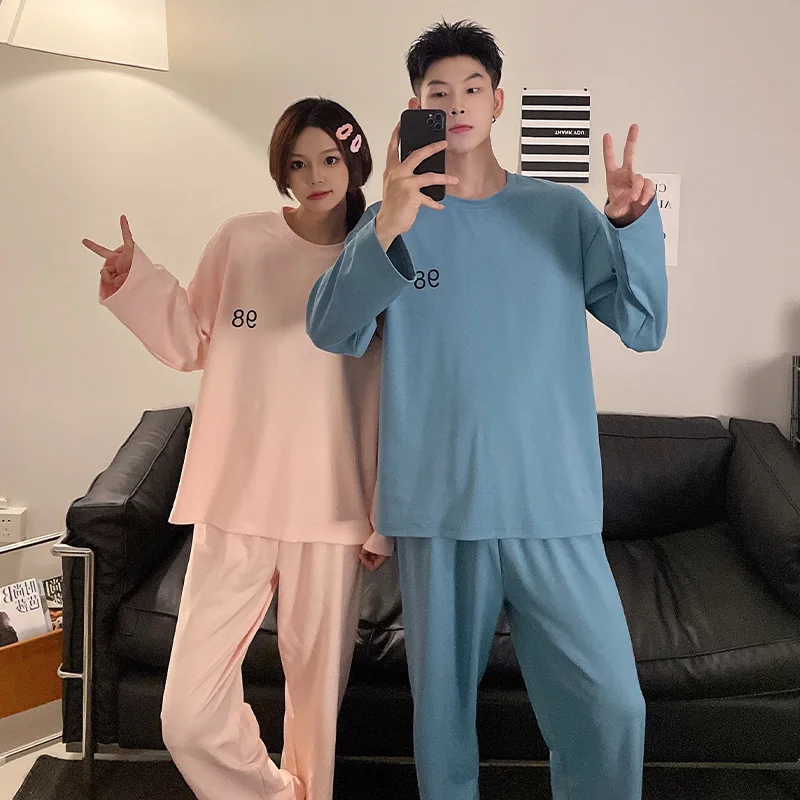 

Sleepwear Couple Suits Summer Thin New Home Soft Simple Cozy Loose Slim Casual Temperament High Quality Casual Breathable Cool