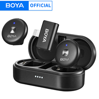 BOYA Omic D/U Wireless Lavalier Lapel Mini Microphone Condenser Mic for iPhone iPad Android Smartphone Video Live Broadcast Vlog