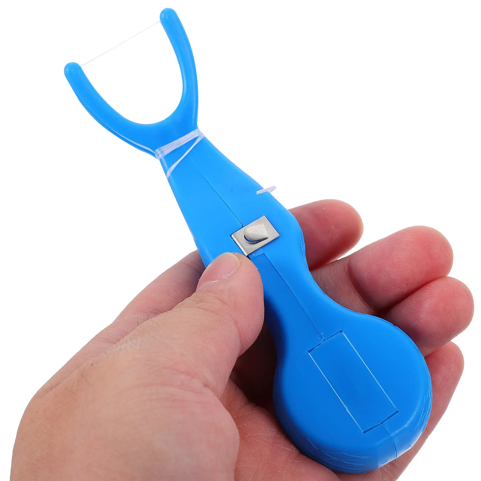 2Pcs Plastic Dental Floss Picks Ultra Thin Wire Easy Grip Remove Plaque Food Residue Freshen Breath Teeth Cleaner Blue