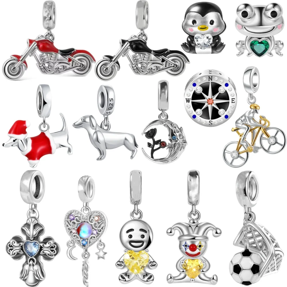 

Hot Selling 925Silver,Motorcycle,Frog,Dog,Bead Pendant Suitable for European Original Bracelet DIY Accessories Exquisite Jewelry