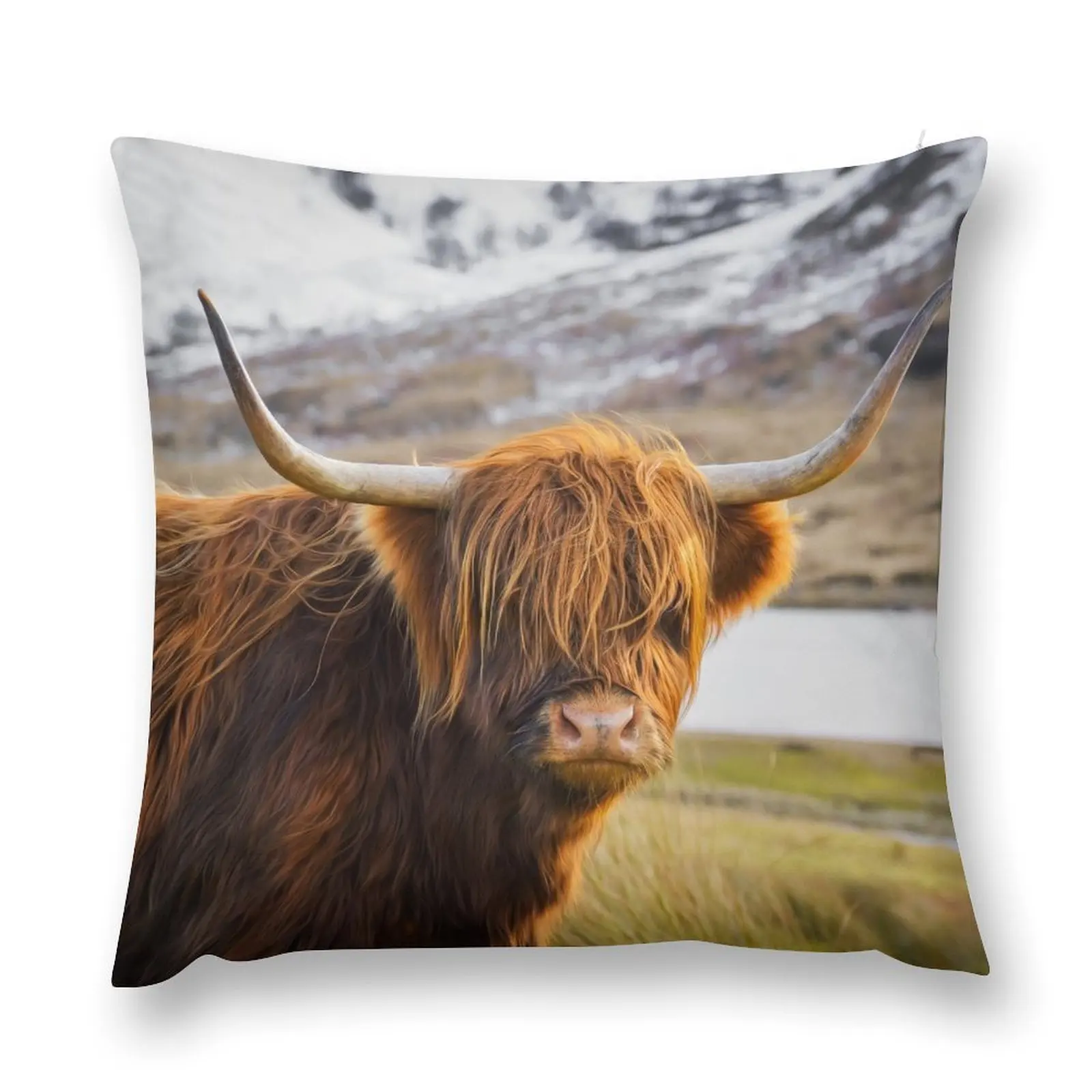 

Highland Cow Throw Pillow Christmas Covers For Cushions Marble Cushion Cover home decor items pillow