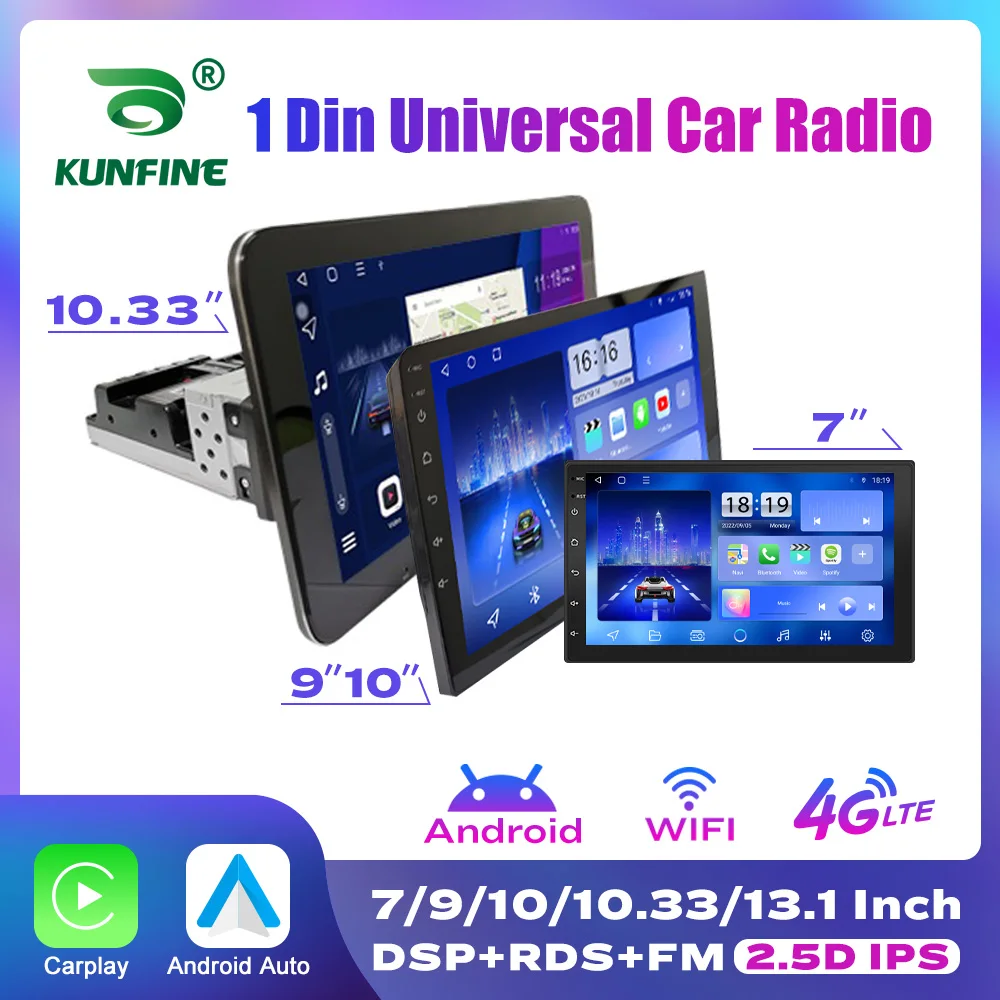 

7/9/10/10.33 Inch 1 Din Android Car Radio Automotive Multimedia GPS Navigation Carplay Android Auto DVD Player Audio Stereo DSP