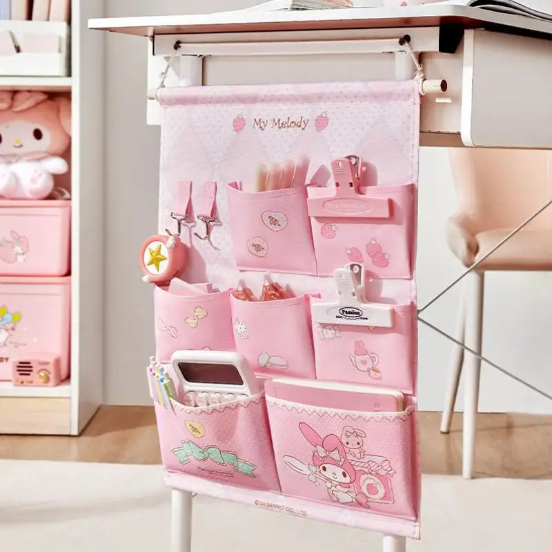 

New Kawaii Anime Sanrio Storage Hanging Bag Wardrobe Dormitory Hanging Learning Miscellaneous Hanging Storage Bag Gifts for Kids