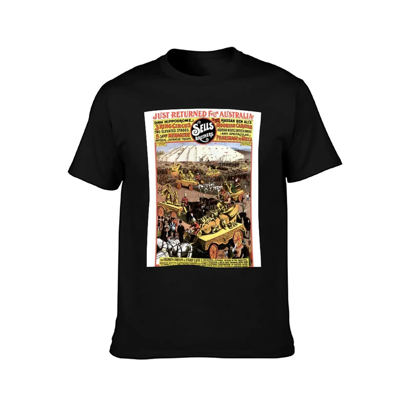 Old Circus Poster T-Shirt Plus Size Comfort Fit Tee T-Shirt