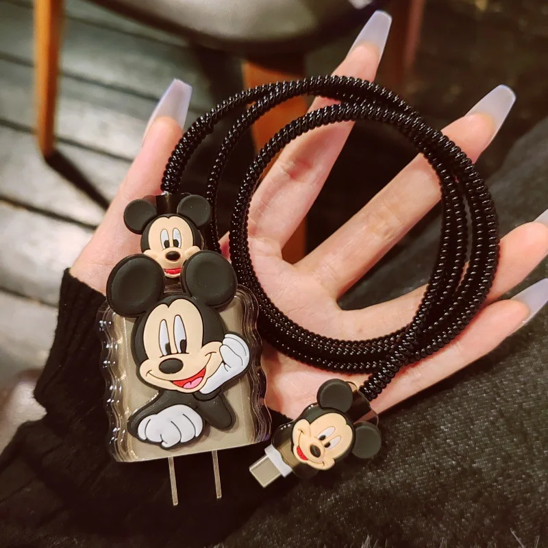 Mickey 20W iPhone Cartoon Anime Peripherie Datenkabel Schutzhülle Ladekabel Anti Bruch Seil Geschenke für Mädchen