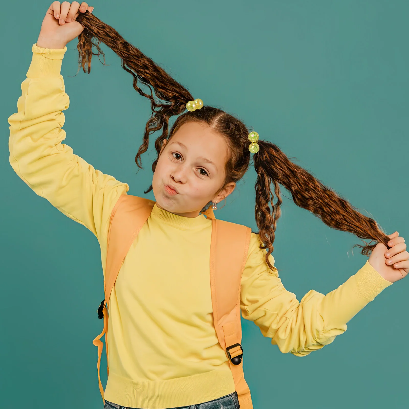 3 paia di elastici per capelli, elastici, perno in gomma, versione coreana, accessori Miss Barrettes