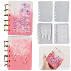 DIY Notebook Cover Resin Mold Kit Crystal UV Epoxy Resin Molds Quicksand Transparent Book Gift Resin Casting Molds Resin Craft