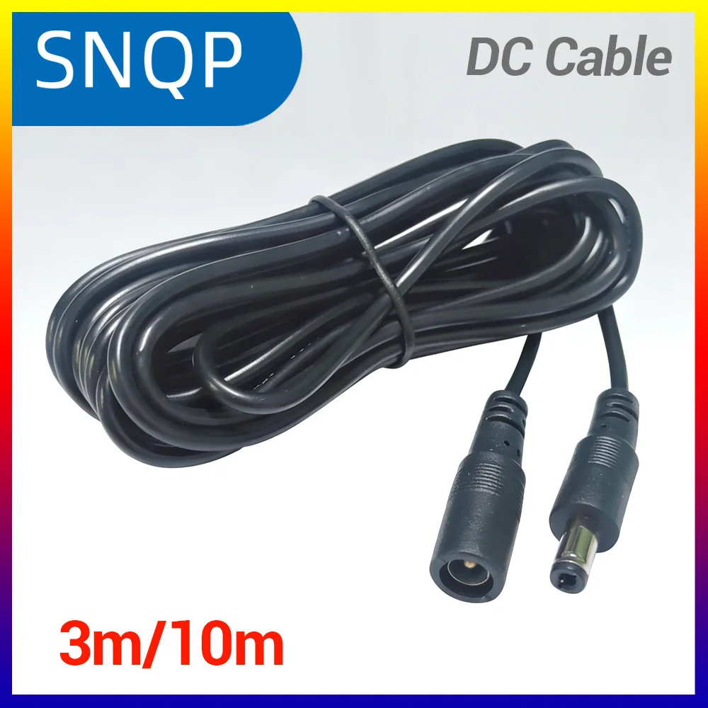 10M/3M DC Power Extension Cord 5.5mm*2.1mm Jack Adapter Lead Cable Female to Male External Plug for Electronics