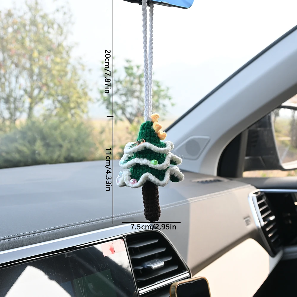 1pcs Fabric Ornaments,Handmade Christmas Tree Pendant,Car Interior Rearview Mirror Accessory,Cute Gifts Idea,Home Hanging Decor.