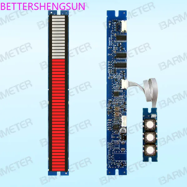 

50-line monochrome LED light beam module with upper and lower limit alarm control panel