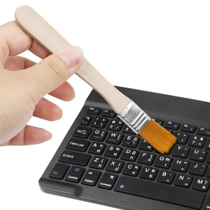 10Pcs Nylon Bristle Cleaning Brushes Wood Handle Soft Dust Removal Brush for Printer Keyboard Electronic Equipment Artifact view 3