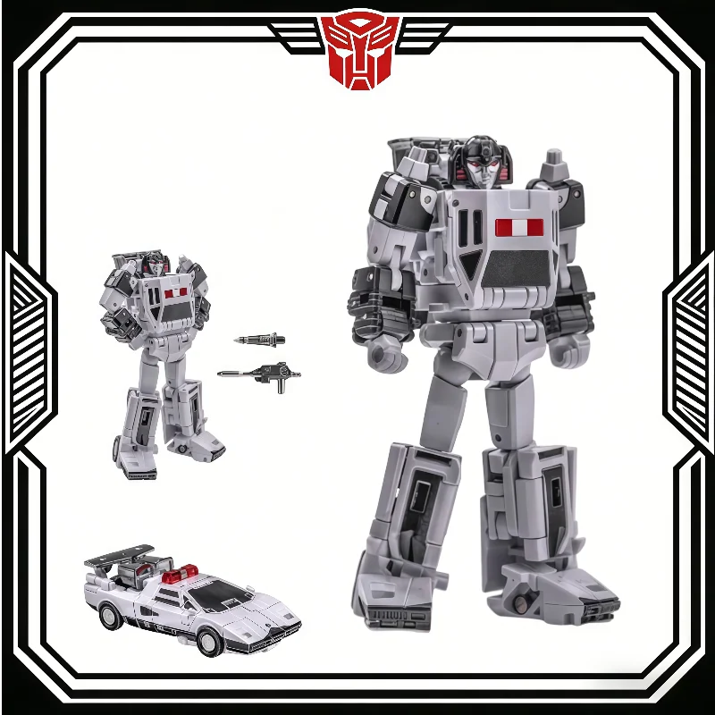 

In Stock NEWAGE NA H69P Action Figure Small Scale White Sunstreaker Police Color Transformable Toy garage ki Anime Cartoon