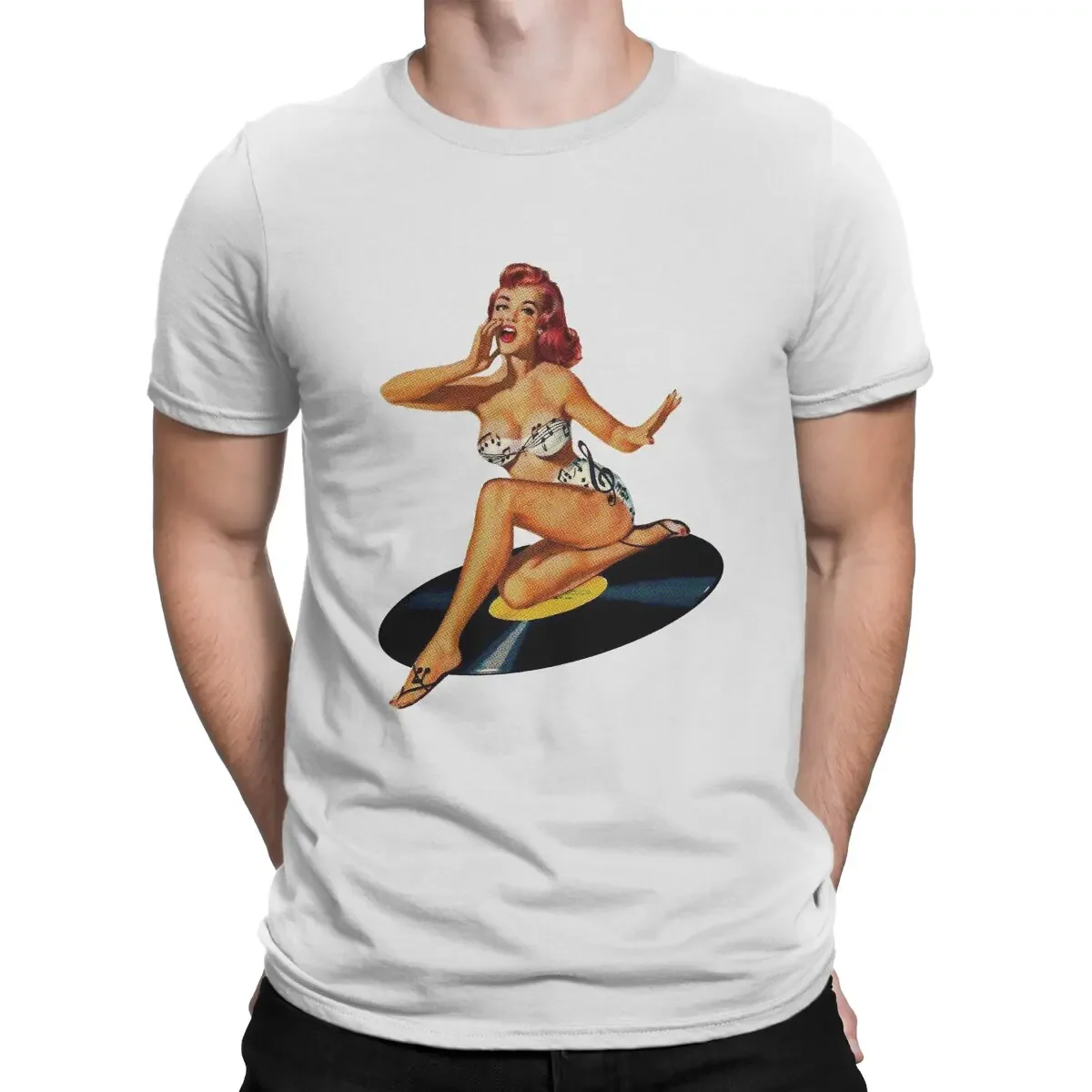 Rockabilly Goddess Pin Up Girl  Polyester T Shirt Alternative O-Neck TShirt Harajuku Short Sleeve