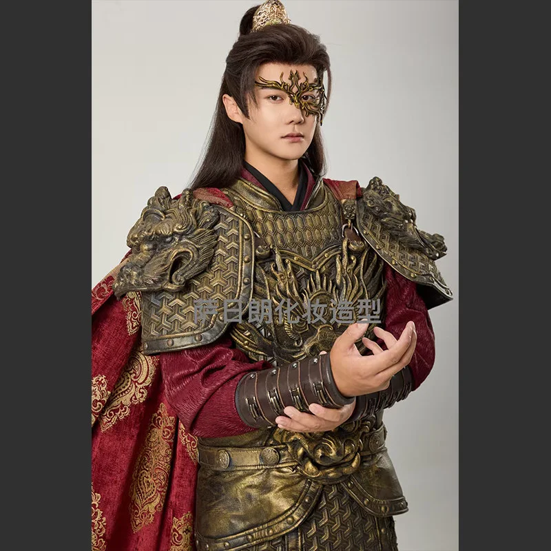 หน้ากากเรซิ่นครึ่งหน้าสไตล์เรโทรสำหรับผู้ใหญ่ สไตล์โบราณ นักรบ นักดาบ อุปกรณ์คอสเพลย์ ชายลึกลับ ฮาโลวีน งานรื่นเริง