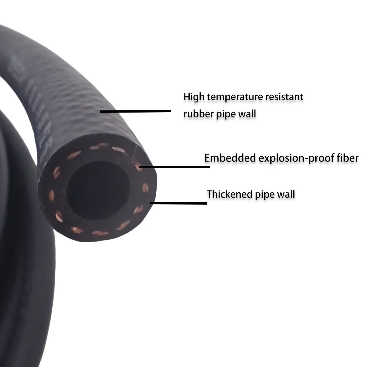 1M 3M 5M 8M 10MFuel Hoses Rubber Car Oil Pipe NBR Oil-Resistant Rubber Pipe Line Gasoline Diesel Hose Low Pressure Hose ID4~38mm