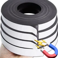Self Adhesive Magnetic Tape Cuttable Rubber Magnetic Strip For Fridge Wall DIY Photo Poster Fixing Tape Home Office Storage Tool